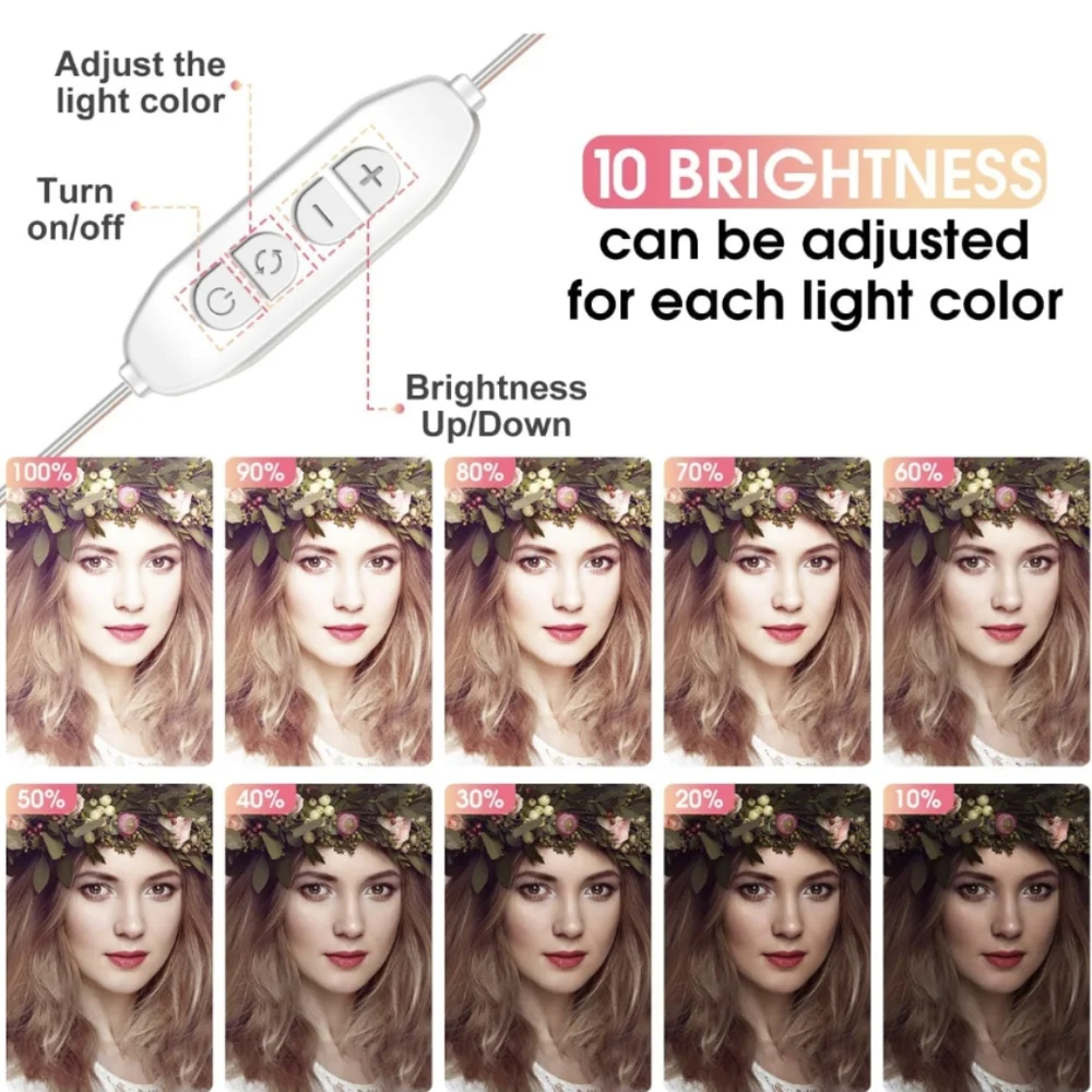 SNUNGPHIR Hollywood Style LED Vanity Lights, 22.6 ft Vanity Lights Kit Pink